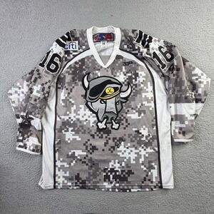 San Antonio Rampage AHL Defunct Military Night Fight Strap Camo Hockey Jersey XL